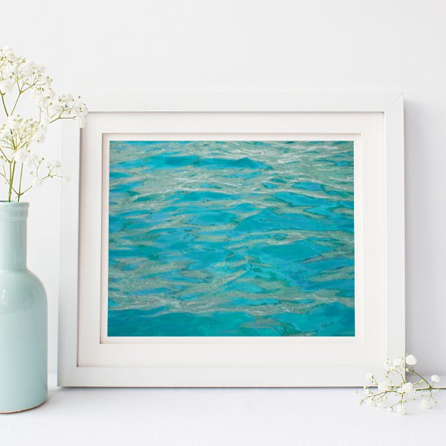 Affiche Photo du lac Aqua Green Water (Aqua Green Water Lake Photo Poster)