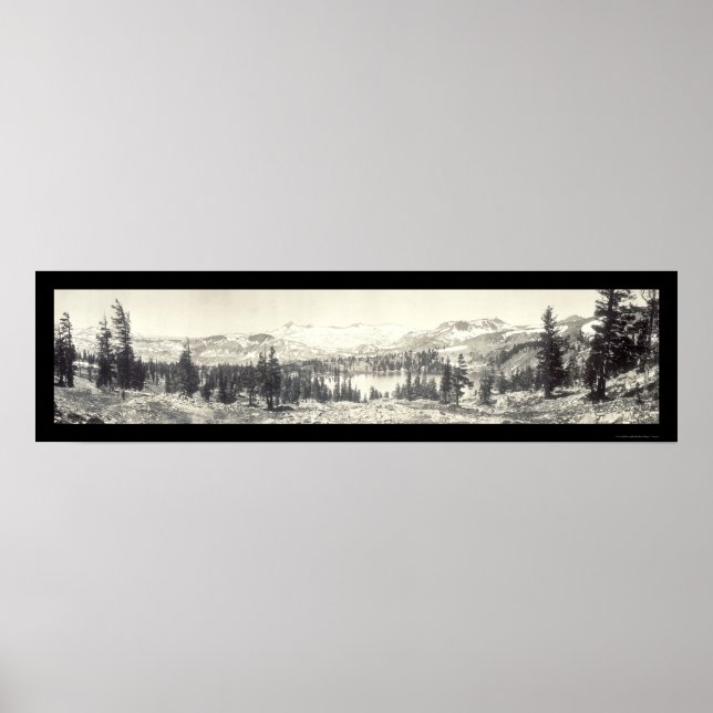 Affiche Photo du lac Gilmore Tahoe 1910 (Devant)