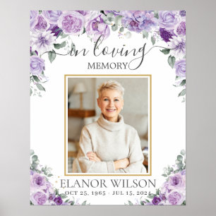Affiche Photo du mémorial des funérailles florales violett