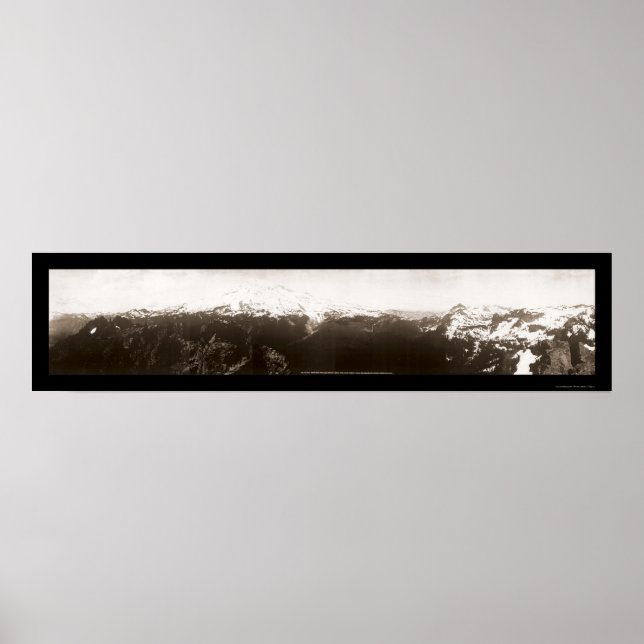 Affiche Photo du Mont Rainier WA 1908 (Devant)