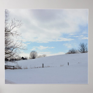 Affiche Photo du paysage hivernal