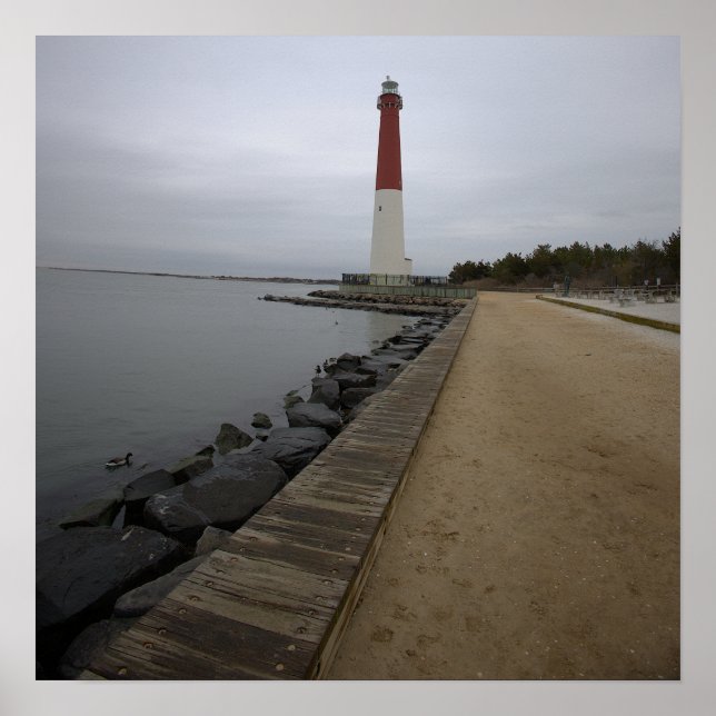 Affiche photo du phare de Barnegat Light (Devant)