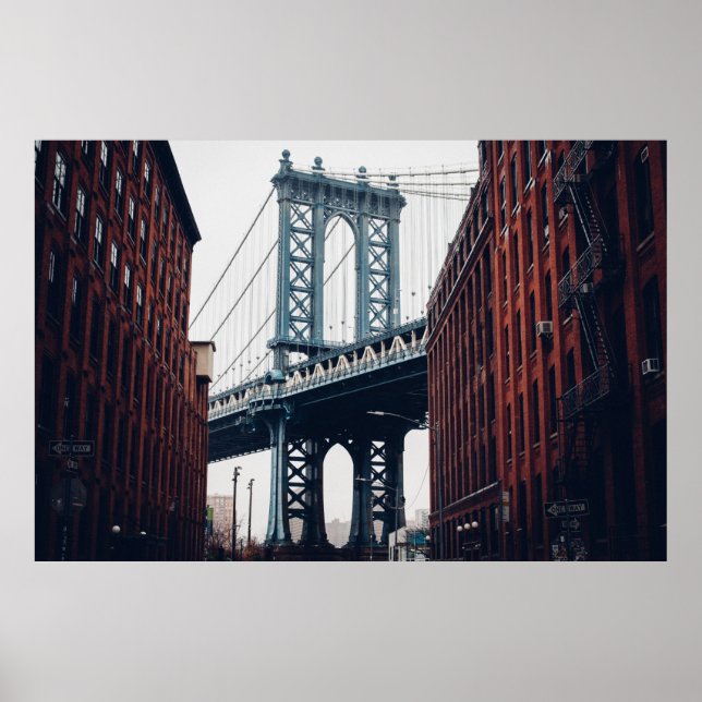 AFFICHE PHOTO DU PONT DE MANHATTAN EN JOURNÉE (Devant)