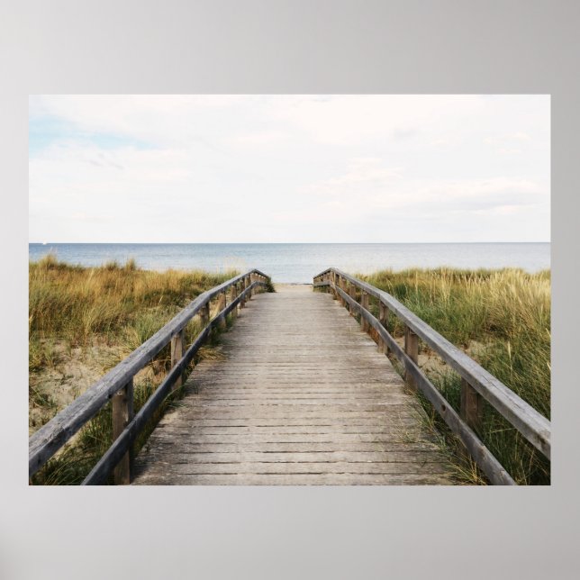 AFFICHE PHOTO DU PONT EN BOIS GRIS (Devant)