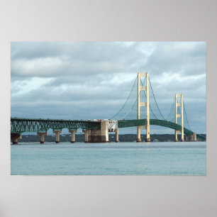 Affiche Photo du pont Mackinac du Michigan