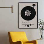 Affiche Photo du premier enregistrement de musique de dans<br><div class="desc">Une façon douce de se souvenir de votre première danse ensemble ou de votre chanson préférée. Ajoutez le titre et l'artiste musical avec une photo spéciale de vous deux.</div>