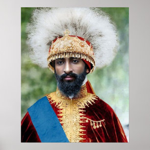 Affiche Photo du roi Haile Selassie d'Ethiopie Canvas Pr