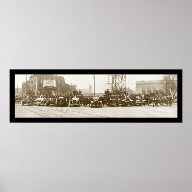 Affiche Photo du service d'incendie Niagara 1921 (Devant)