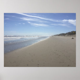 Affiche PHOTO d'une plage de l'océan Atlantique à marée ba