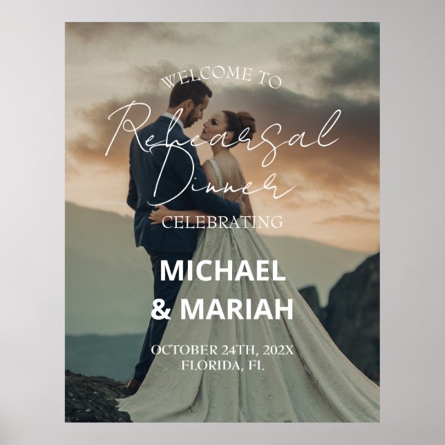 Affiche Photo élégant la veille du dîner de répétition (Devant)