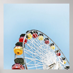 Affiche Photo en grand angle de la roue blanche Ferris dan