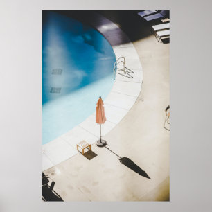 Affiche Photo en grand angle d'un parapluie brun