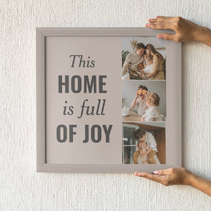 Affiche Photo Famille Couple Moderne & Citation Famille