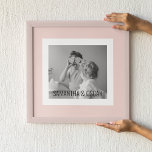 Affiche Photo Famille Moderne Pastel Rose Simple Cadeau<br><div class="desc">Photo Famille Moderne Pastel Rose Simple Cadeau</div>