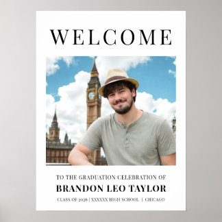 Affiche Photo Graduation Party Welcome Board