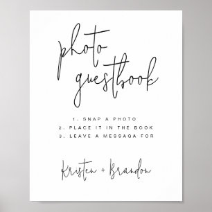 Affiche Photo Guestbook Sign Modèle, Photo Guestbook