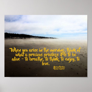 Affiche Photo inspirée de plage d'océan de citation