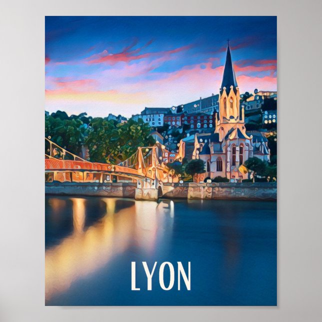 Affiche Photo Lyon Vintage (Devant)