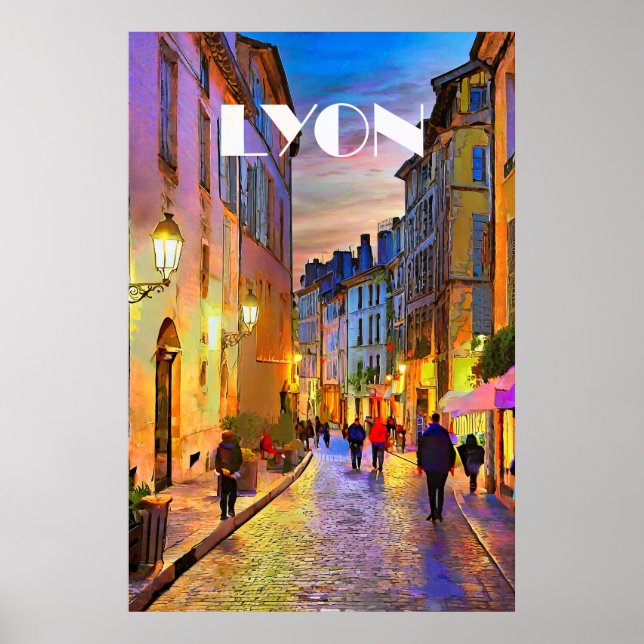 Affiche Photo Lyon Vintage (Devant)