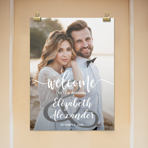 Affiche Photo Mariage Esperluette Bienvenue