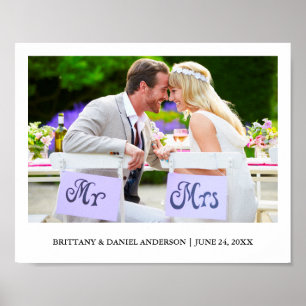 Affiche Photo minimaliste moderne Mariage