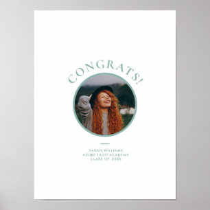 Affiche Photo Minimaliste Moderne Teinte de Teal pour le D