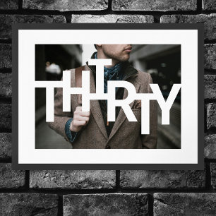 Affiche Photo moderne du 30e anniversaire