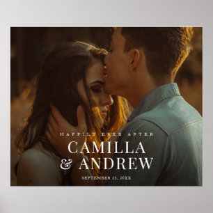 Affiche Photo moderne Elégant Mariage Bienvenue