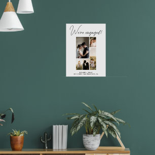 Affiche Photo Moderne Nous sommes fiancés Fête de fiançail