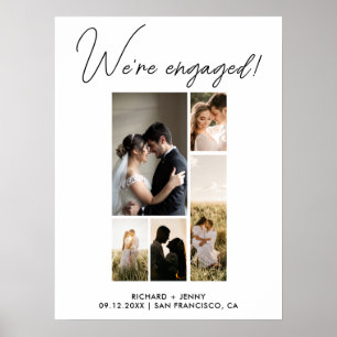 Affiche Photo Moderne Nous sommes fiancés Fête de fiançail