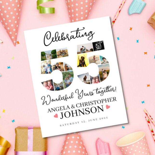 Affiche photo montage 55e anniversaire du Mariage (Créateur téléchargé)