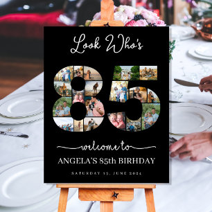 Affiche photo montage pour 85e anniversaire look qui a 85