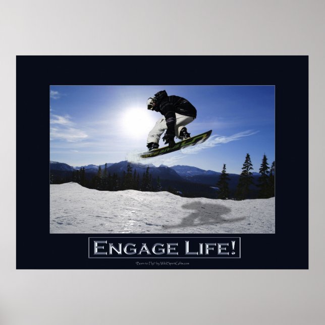 Affiche Photo MOtivationnelle du SNOWBOARDER (Devant)