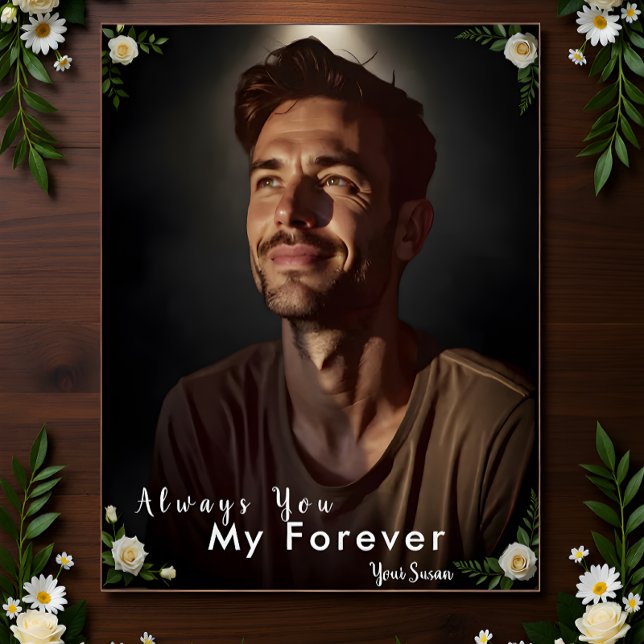 Affiche Photo & Nom Personnalisés | Cadeau Personnalisé po (Créateur téléchargé)