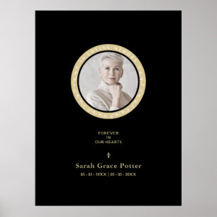 Affiche Photo Ornemental En souvenir d'un être cher Funéra