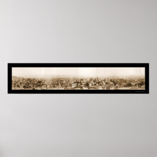 Affiche Photo panoramique de San Francisco 1910