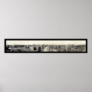 Affiche Photo panoramique grande 1912 d'Erie, Pennsylvanie