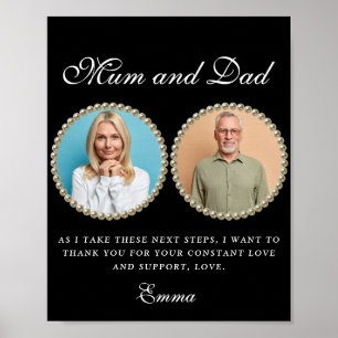 Affiche Photo Parents de la mariée Cadeau Merci Cadeau Pos
