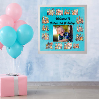 Affiche Photo Party Animaux Thème Anniversaire de enfant P