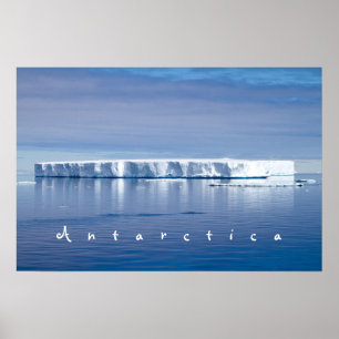 Affiche Photo paysage de l'iceberg Antarctique avec texte