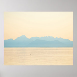 AFFICHE PHOTO PAYSAGE D'UNE MONTAGNE ET DU CORPS D'EAU