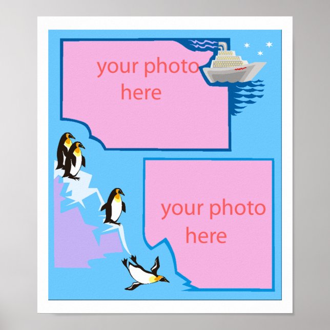 affiche photo personnalisable de pingouin DE 14.95 (Devant)
