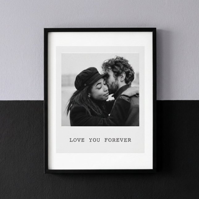 Affiche Photo Personnalisé – Je t'aime pour toujours (Créateur téléchargé)