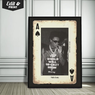 Affiche Photo personnalisée Ado Wall Art, Poker Ace de piq