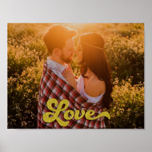 Affiche Photo personnalisée avec superposition d'amour en
