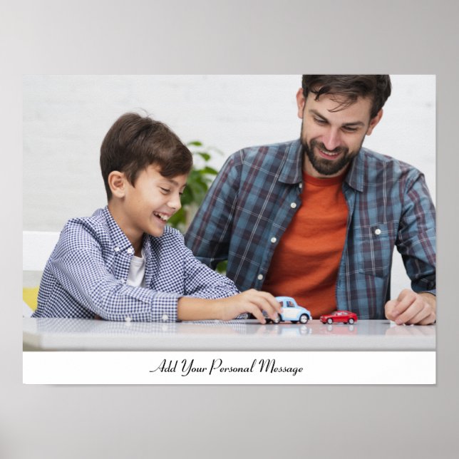 Affiche Photo Personnalisée Avec Texte Personnalisé (Devant)