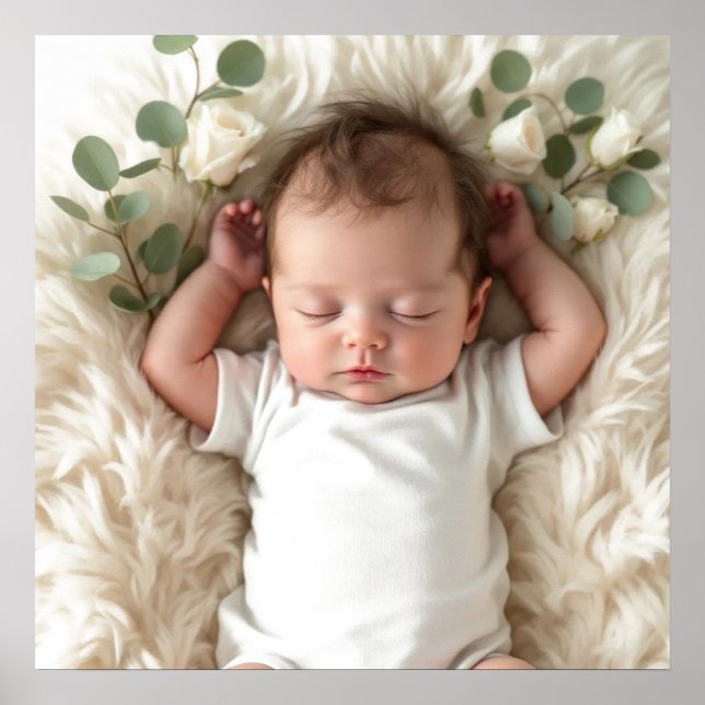 Affiche Photo personnalisée de bébé (Devant)