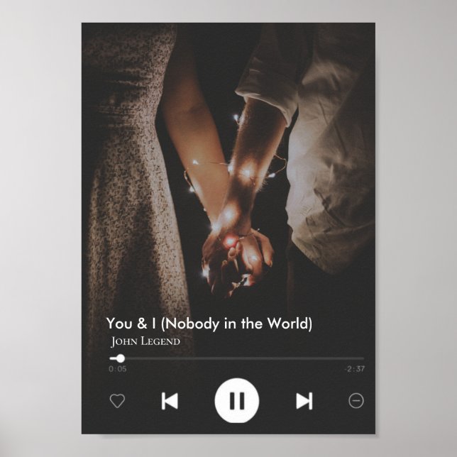 Affiche Photo personnalisée de la Saint Valentin en couple (Devant)