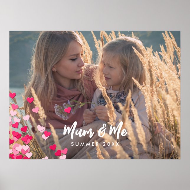 Affiche Photo Personnalisée Écriture Moderne Écrits Éparpi (Devant)