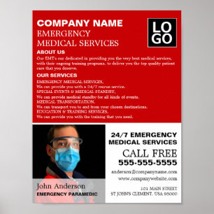 Affiche Photo personnalisée, EMT, Paramedic